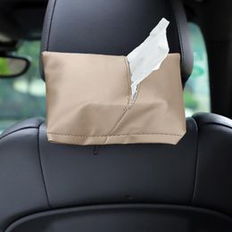 Car Tissues Holder Reusable Sun Visor Tissue Holder Leather Car Sun Visor Napkin Holder Tissue Paper Storage Box Backseat Holder