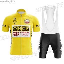 Cycling Jersey Sets Cycling Jersey Bib Shorts Maillot Short Seve Mens Breathab Sets Triathlon Clothes Sports Summer Retro Suit Bike pro Cloth L48