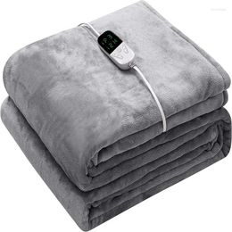 Blankets Electric Blanket Winter Machine Washable Double Layer Temperature Control Warmer Throw Double-sided Flannel Heating