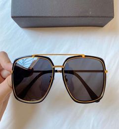 Men Square Sunglasses 0570 Gold Black Grey Lens Sun Glasses Sonnenbrille Ladies Sunglasses Holiday Eyewear New wth box9152787