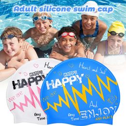 Women Men Waterproof Flexible Silicone Gel Ear Long Hair Protection Swim Pool Swimming Cap Hat Cover for Adult Children Kids 240410