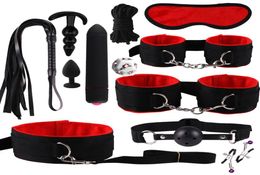 Novelty Games BDSM Kits Vibrator Sex Toys for Women Couples Handcuff Whip Anal Plug Exotic Accessories Bondage Equipment Harness166215790