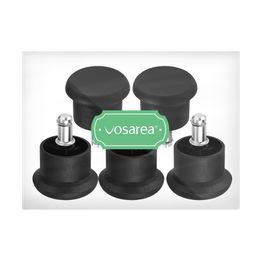 VOSAREA 5pcs Chair Caster Wheels Heavy Duty & Safe Chair Wheels Stopper Fixed Stationary Castors Office Chair Foot Rolling