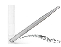 100Pcs professional 3D silver permanent eyebrow microblade pen embroidery tattoo manual pen with high quallity4666400