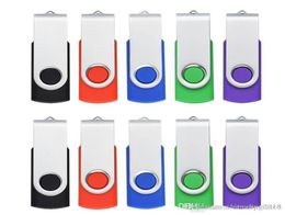 Bulk 10PCSLOT Metal Rotating USB 20 Flash Drive Pen Drive Thumb Memory Stick 64M 128M 256M 512M 1G 2G 4G 8G 16G 32G for PC Lapto9659628