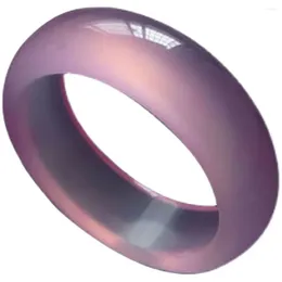 Cluster Rings Natural Purple Agate Jade Ring For Men And Women