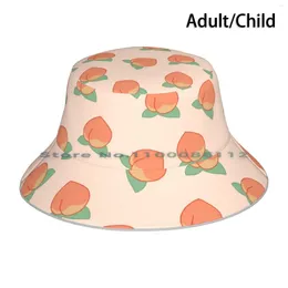 Berets Peach Face Mask Bucket Hat Sun Cap Animal Acnh Fruit Foldable Outdoor Fisherman