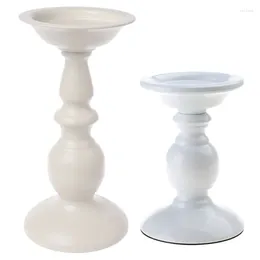 Candle Holders 367A White Metal Candlestick Holder Stand Wedding Party Table Decoration Gifts