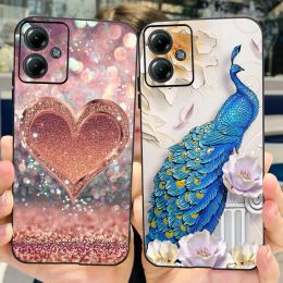 For Motorola Moto G14 Case Cute Dinosaur Spaceman Cover Soft Silicone Phone Case For Moto G14 G 14 MotoG14 Back Cover 6.5'' Bags