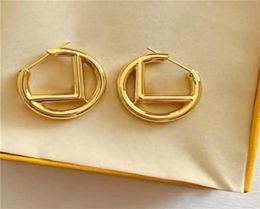 Womens Gold Earrings Letter F Stud Earring Luxury Designer Jewellery Ornaments Hoop Earrings Wedding Party52758559628183