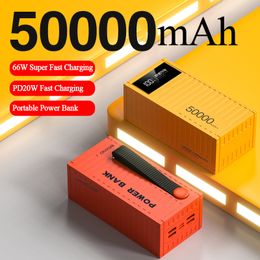 50000mAh Power Bank Large Capacity 66W Fast Charging Portable Powerbank for iPhone Xiaomi Samsung Huawei External Battery Pack