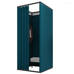 Hangers Fitting Room Door Curtain Clothing Store Floor To Simple Changing Track Portable Display Rack