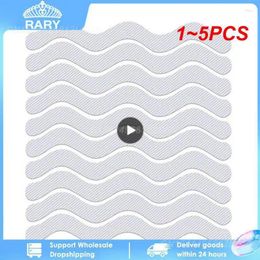 Bath Mats 1-5PCS Anti-Slip Strips Transparent Shower Stickers Wave-shaped Safety For Bathtub Stairs Floor Home Non-slip