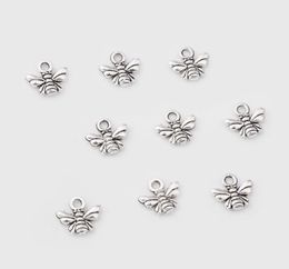 200Pcs alloy Bee Antique silver Charms Pendant For necklace Jewellery Making findings Craft 11x10mm5813159