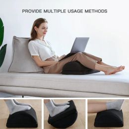2 in 1 Under Desk Foot Rest for Office, Adjustable Height Memory Foam Foot Stool for Home Gaming Chair, Back & Hip Pain Relief