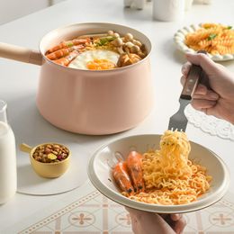 Ceramic Tableware Milk Pot Non-fluorine-coated Non-stick Pot Baby Health Food Fish Cake Pot Anti-hot Handle Frying Stockpot