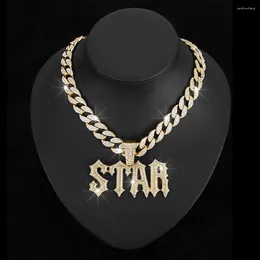 Pendant Necklaces Manufacturers Cross-border Star Letter Niche Personality Design Street Hip Hop Cuba Necklace Jewellery