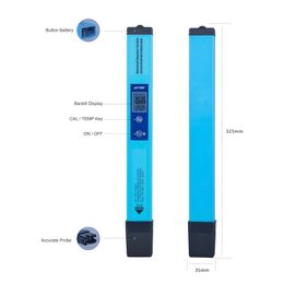 PH Meter Digital 2 IN 1/5 IN 1 PH Temp Meter Backlight EC/TDS/SALT/S.G/TEMP Water Tester with 0-14 pH Range for Pool Aquarium