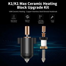 Creality K1 / K1 MAX Ceramic Heating Block Kit New Upgrade 300°C High Tem/Flow Printing Uniform Feeding 60W Heating for K1/K1Max