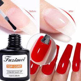 Matte Top Coat Semi-Permanent Professional Gel Base Coat Uv Led Nails Varnish 7.5ML Transparent Shiny Glossy Top Coat Manicure