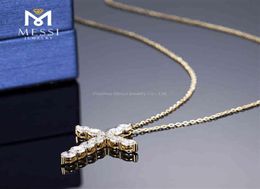 MSI Fashion Hiphop14K Real White Gold Yellow Gold Lab Colar Diamond Colar278Z8913829