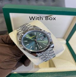 completely new watch 41mm New Release 2022 Mint Green Jubilee Fluted Full Set BP Automatic Mechanical Sapphire Glass MEN watches w6085607