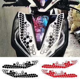 2Pcs Cool Honeycomb Bee Vinyl Sticker For Motor Front Face Decor Waterproof Decal Motorcycle Squares Stickers Universal PET