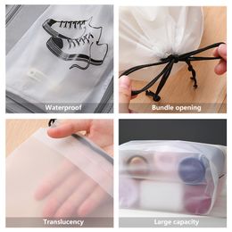 1/5pcs Waterproof Shoe Storage Bag Portable Dust-Proof Travel Closet Organiser Reusable Pocket Clothing Transparent Hanging Bag