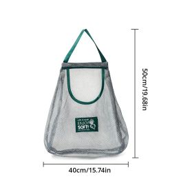 1pc 40x50cm Green Multi-purpose Storage Household Hanging Bag Fruits And Vegetables Portable And Breathable Hanging Storage Bag