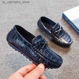 Sneakers Children Shoes Boys Girls Casual Shoe Kids Leather Sneakers Boys Girls Boat Shoes Slip on Casual Flats Loafers Shoes Moccasin Q240412