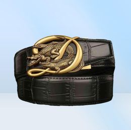 2021 low whole Crocodile Alligator Belt For Men Luxury Strap Automatic Buckle Cowhide Genuine Leather Designer High Qual8988614