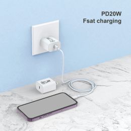 QC3.0 PD 20W USB C port Fast Charger Type-c Charging Head for Apple Android Fast Charge Protocols Intelligent Charge Gan