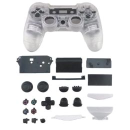 Cases Replacement Full Set Transparent PS4 Housing Controller Shell Case Cover Buttons Kit for Playstation 4 JDM 010 DIY Repair Parts