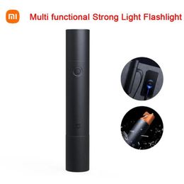 New Mijia Multifunctional Strong Light Flashlight Zoom Type-C 10W Portable Power Bank 3200mAh IP54 Waterproof 1000lm Lighting