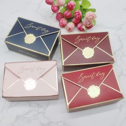 Zerong Ejewelry 10pcs christmas gift package box paper white jewelry package chocolate party suppiles decoration