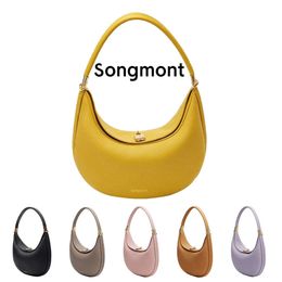 Fashion Songmont Crescent Luna Designer Bag Strap Womens Mens Luxurys Handbag CrossBody Half Moon Bags Totes Removable Shoulder Sling Satchel Calfskin Clutch Bag8