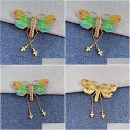 Pins Brooches Vintage High Touch Butterfly Colour Fashion Brooch Drop Delivery Jewellery Dhsw1