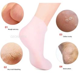 12/Pair Feet Care Socks Spa Home Use New Silicone Moisturizing Gel Heel Socks Cracked Foot Skin Care Protectors Anti Cracking
