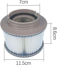 Filter for MSpa FD2089 Inflatable Swimming Pool Replacement Cartridges for MSPA Filter Hot Subs and Spas Hot Tub