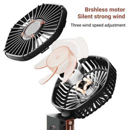 Electric Fans USB Rechargeable Mini Portable Hand Fan Air Cooling Ventilator For Outdoor Travel Wireless Foldable Electric Handheld Fan 3 Gear