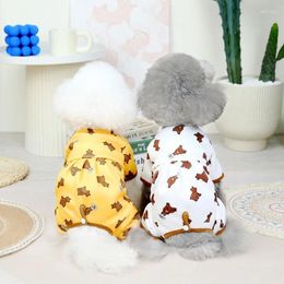 Dog Apparel Autumn Jumpsuits Pet Clothes For Small Dogs Cute Print Puppy Pyjamas Warm Cat Tracksuit Chihuahua