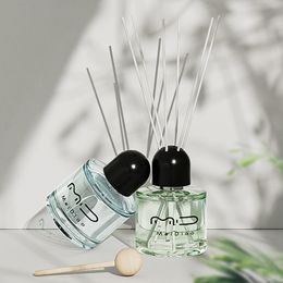 50ml Mini Glass Reed Diffuser Set with Sticks for Home Fragrance, Office Essential Oil Diffuser, Bathroom, Hotel Aroma Diffuser