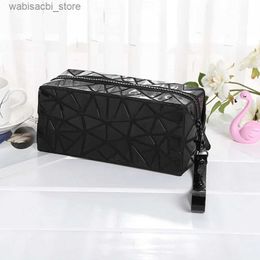 Cosmetic Bags WSYUTUO Geometric Cosmetic Bag Geometric Folding Women Make Up Bag Travel Makeup Case Beauty Bag Organizer Toiletry Kit Pouch L49