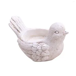 Candle Holders Resin Bird Statue Holder Collectible Decorative Art Craft Animal Figurine