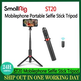 Tripods SmallRig Simorr 3375 ST20 Portable Wireless Selfie Stick Bluetooth Foldable Mini Tripod For smartphones Remote Control Tripod
