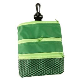 Golf Ball Tee Bag Golf Ball Cloth Bags Holder Container Mesh Pouch Storage for Outdoor Training Supplies Accessories 4 Colours