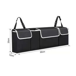 2 In 1 Mutifunctionality Car Storage Box Bag Car Backseat Organiser Auto Multiuse Tools Storage Bag Cloth Folding For Emergency
