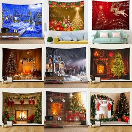 Tapestries Christmas Tapestry Holiday Decoration Suitable For Home Living Room Bedroom Wall Background Cloth Garden Poster