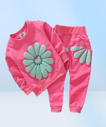 Spring and autumn kids clothes round neck baby girl designer kids clothes baby 2piece designer clothes size 90120283s4246365