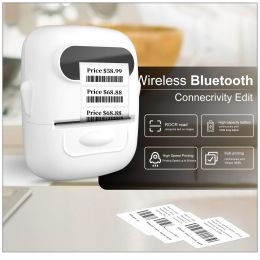 Printers Thermal Label Printer P50 Wireless Bluetooth Portable Printer Label Maker Machine with Tape 40x30 mm For Android & iOS System